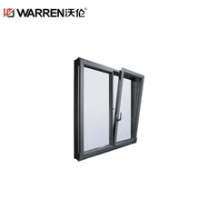 48x60 Tilt And Turn Aluminum Double Glazing Brown Cheap Price Window For Home