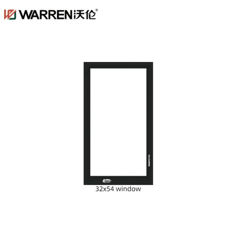 WDMA 32x54 Window Black Aluminium Casement Windows Double Glass Window Cost