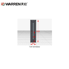 1x4 Window Small Glass Window Aluminum Simple Window Design Insulated