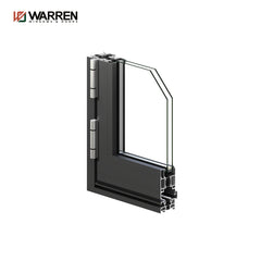 20x80 Bifold Aluminium Double Glass Black Internal Accordion Door Custom