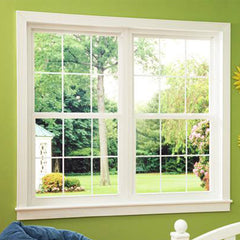 WDMA White Black Double Glass Vinyl Windows