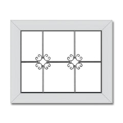 WDMA Decorative Grill Design Home Double Glazed Fixed Windows for Security