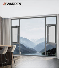 Thermal Break Aluminum inawing casement windows tilt & turn windows corner sample