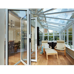 Best-selling Heavy Duty Aluminum Door Double Glazed Sunroom With Folding Door Price