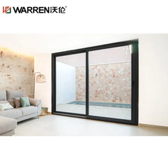 60x76 Sliding Aluminium Tempered Glass Black Residential Multi Door Patio