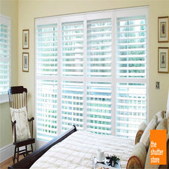 Hot Sale Prue white color interior solid wood window shutter on China WDMA