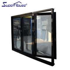 Impact resistance door aluminum folding glass doors on China WDMA