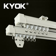 KYOK Glass Ceiling Mounted Curtain Track System Window Crown Curtain Track Popular Rod Curtain Track on China WDMA