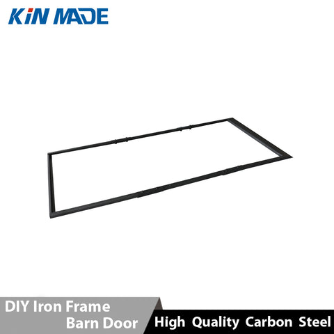 Kinmade DIY Iron Steel C Channel Frame for wooden Barn Door Sliding Hardware on China WDMA