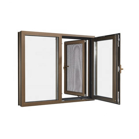 Low-E glass frame aluminum casement window hinged window price on China WDMA