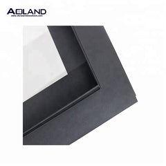 Matt black double glazing fixed window energy saving Australian standard windows and doors on China WDMA