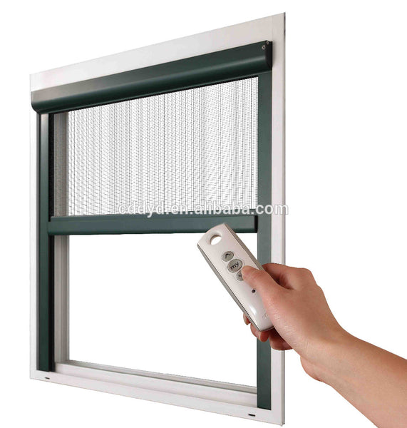 Motorized Retractable Screens Retractable fly screen window/fiberglass insect screen/Roller screen on China WDMA