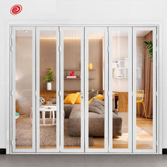 New design manufacturer directly supply modern exterior folded glass aluminium bi fold door on China WDMA