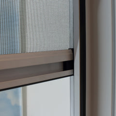 New design swing glass UPVC window used with invisible mosquito net on China WDMA