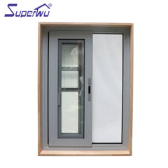 North American standard top quality impact resistant sliding windows with built in blind on China WDMA