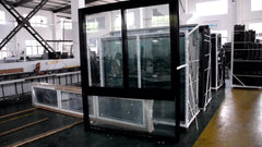 China YY Construction manufacturer matt black color aluminum sliding window with subframe installation on China WDMA