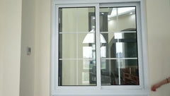 Pvc Frame Grill Windows Design Double Glaze UPVC Vertical Sliding Window