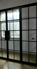 Industrial steel glass doors metal frames windows grill iron casement door design on China WDMA