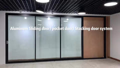 Aluminum triple panel sliding door on China WDMA