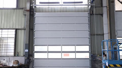 Factory Price Fireproof Sectional Steel Industrial Sliding Door With Torsion Spring on China WDMA on China WDMA