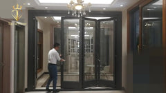 New Design Smoothly Tempered Glass Interior Stacking Sliding Folding Doors Door Aluminum Bifold Door on China WDMA