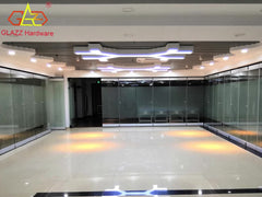 Frameless glass folding door system aluminium sliding folding door hardware on China WDMA