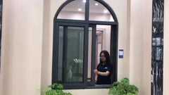 Aluminum double glass sliding mesh window with mosquito net on China WDMA