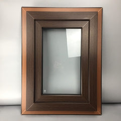 PVC Brown Tilt and Turn Window and Fixed Window, Vinyl Doors and Windows on China WDMA