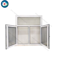 PVC triple casement impact windows white vinyl frame on China WDMA