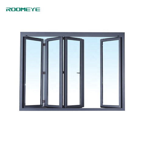 Roomeye aluminum glass bi fold door on China WDMA