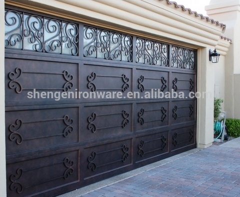 SZ-G283 Elegant Wrought Iron Garage Door on China WDMA