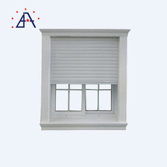 Secure roller aluminum shutter window with shutter on China WDMA