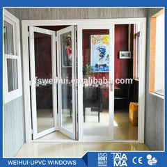 Soundproof Bi-fold Exterior Folding Storm Window Bi-folding Frameless Bifold Patio Mosquito French Internal Bi Fold Screen Door on China WDMA