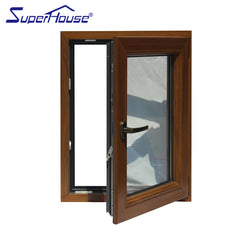 Swing opening type doors and windows aluminum clad wood tilt and turn window for luxury house on China WDMA