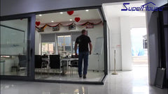 Superwu aluminum bathroom room sliding glass door on China WDMA