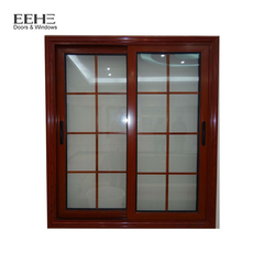 Thermal Break Aluminum Profile Three Track Sliding Window With Inside Grill on China WDMA