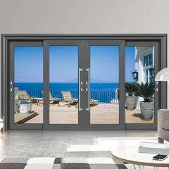 Soft Closing Sliding Door System  Certification Front  Aluminum Bedroom Sliding Door With Double Glazed 96x80 Sliding Door