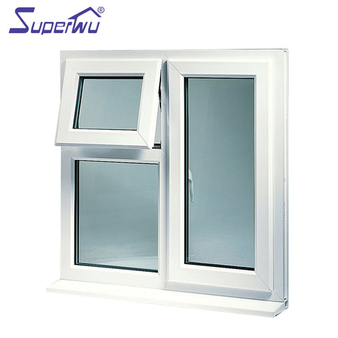 UPVC frame white color fixed glass window,casement window and doors on China WDMA