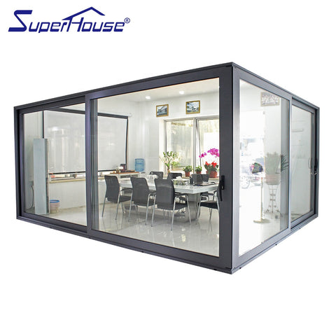 USA Canada most popular luxury sliding glass door with large panel for villa on China WDMA