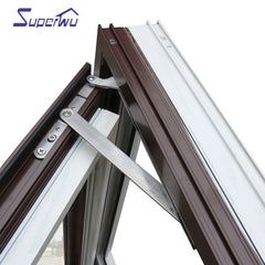 USA standard modern design double color thermal break aluminum glass french window on China WDMA