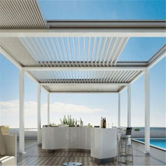 Opening Roof System Pergola Waterproof New Electric Adjustable Roof Garden Aluminum Outdoor aluminum Pergola