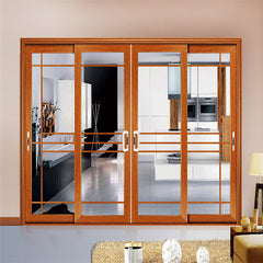 Soft Closing Sliding Door System  Certification Front  Aluminum Bedroom Sliding Door With Double Glazed 96x80 Sliding Door