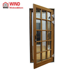 WIND latest French style grill design copper wood window and door for sale on China WDMA