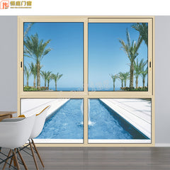 aluminum sliding french window with net on patio windows on China WDMA