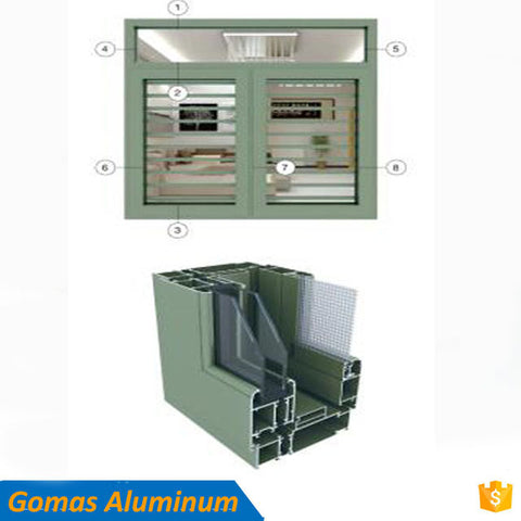 aluminum sliding window parts extrusions frame details on China WDMA