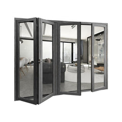 australian standard 4 panel lowes folding style sliding french doors exterior with retractable fiberglass mosquito net on China WDMA
