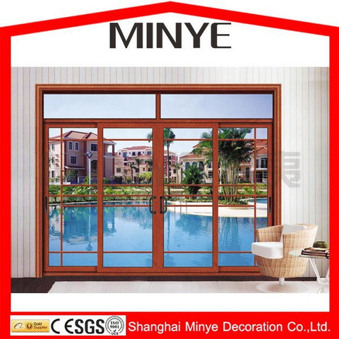 exterior sliding open balcony door with grill design /patio door on China WDMA