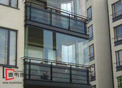 frameless folding windows balcony glazing as glass curtain window door export to USA on China WDMA