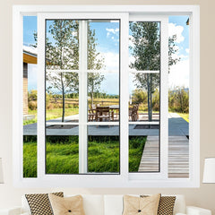 upvc/ pvc/ plastic double glazed sliding windows factory