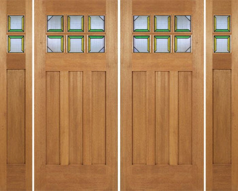 WDMA 100x84 Door (8ft4in by 7ft) Exterior Mahogany Randall Double Door/2side w/ MO Glass 1